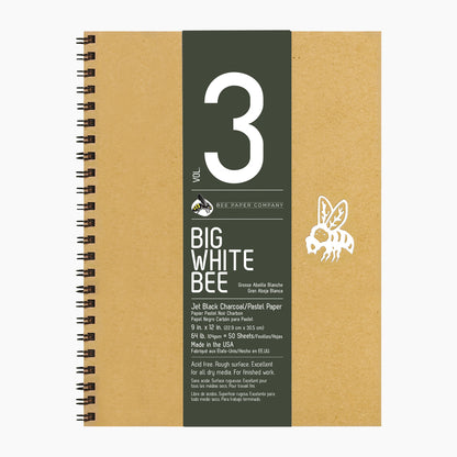 Big White Bee Black Charcoal Journal