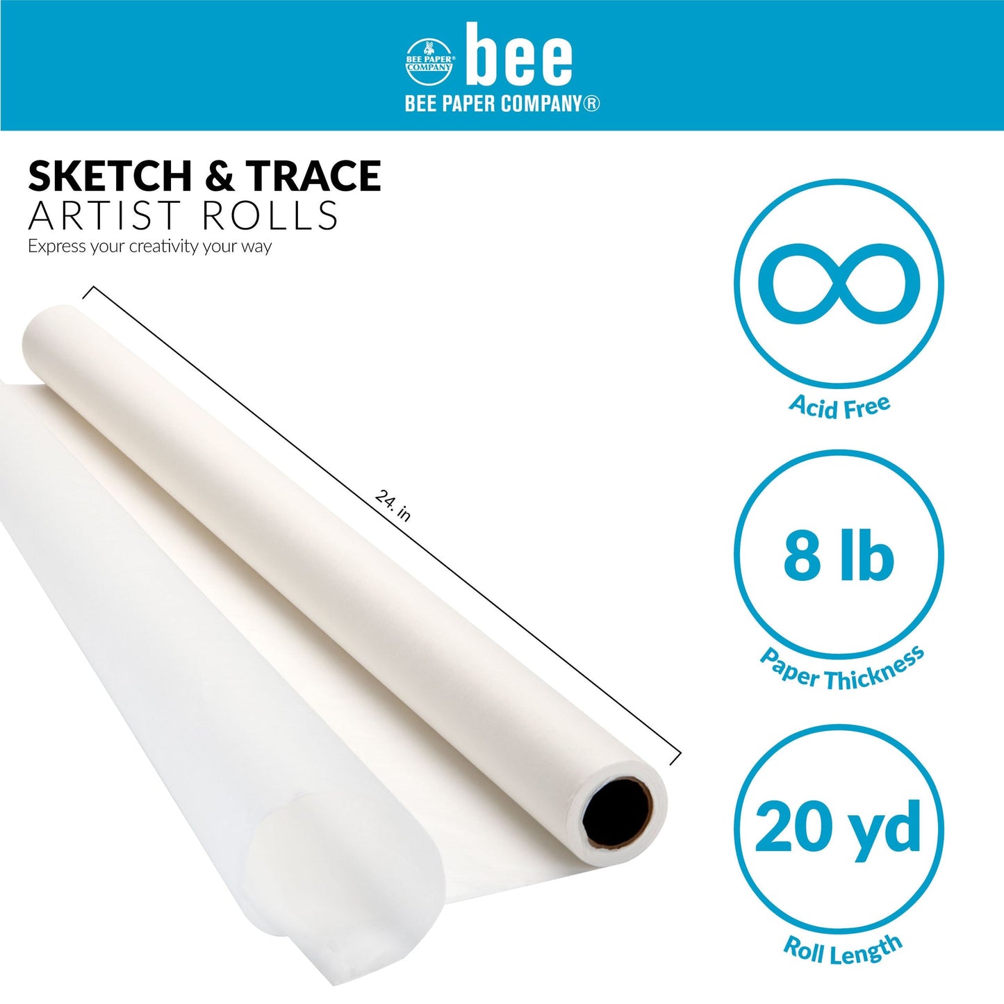 BEE-515 Series | Sketch and Trace Paper – White