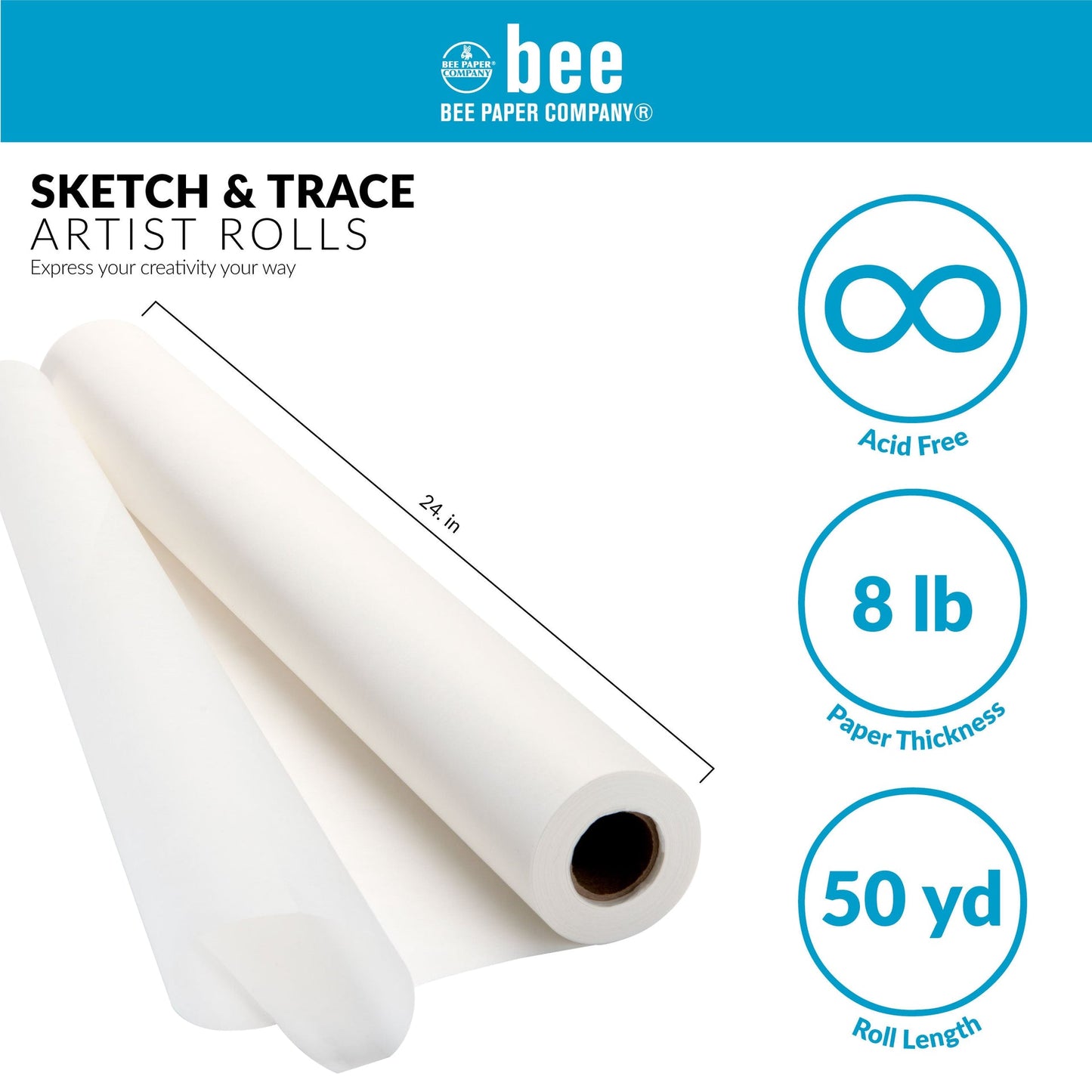 BEE-515 Series | Sketch and Trace Paper – White
