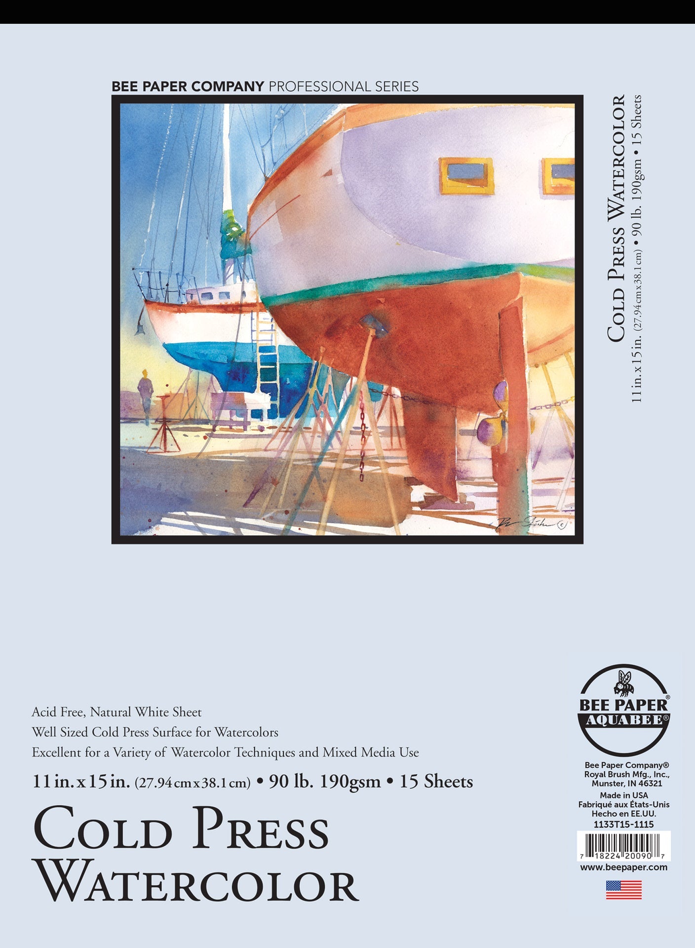 BEE-1133 Series | Cold Press Watercolor Paper – 90 lb.