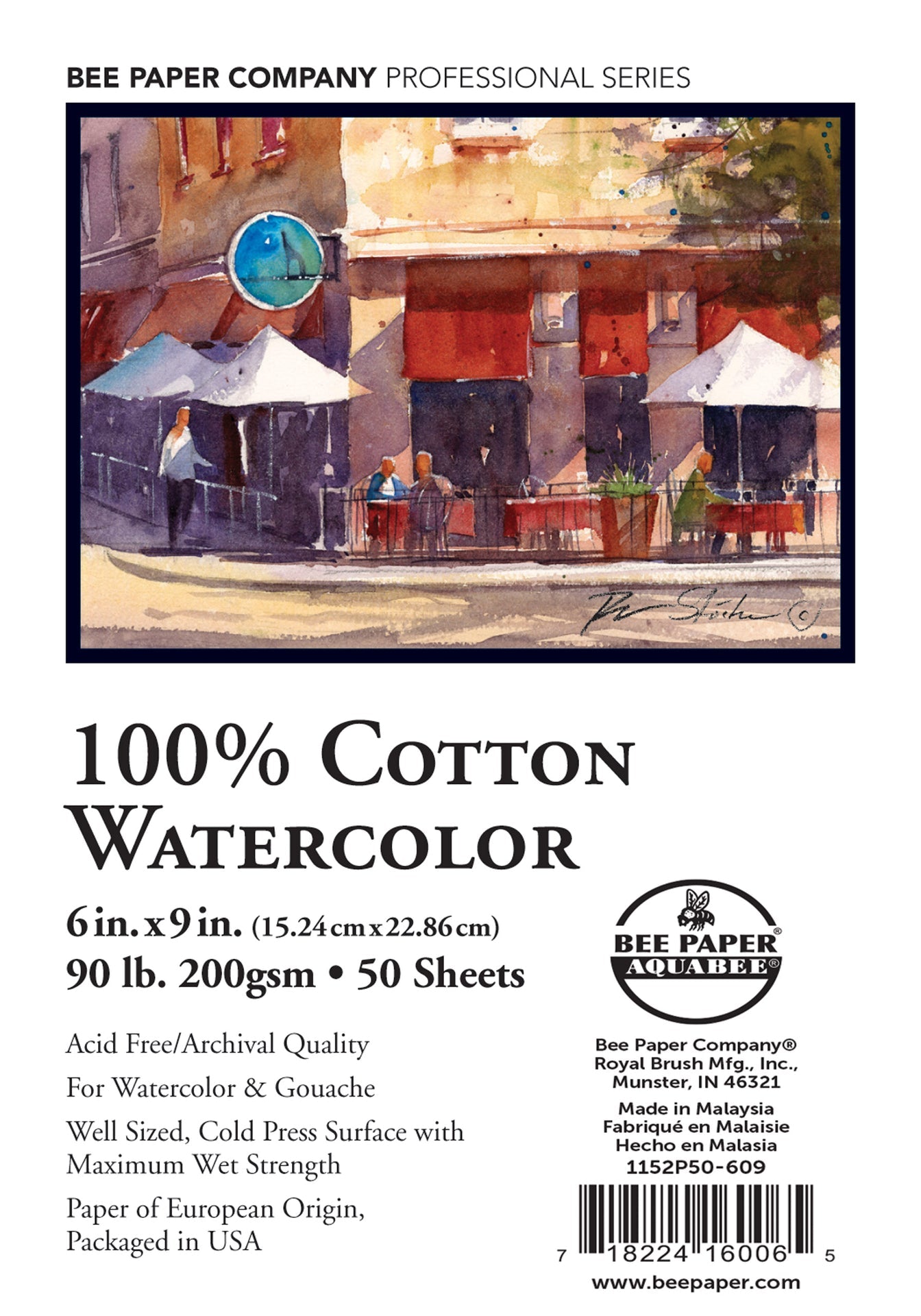 BEE-1152 Series | 100% Cotton Watercolor Paper – 90 lb.