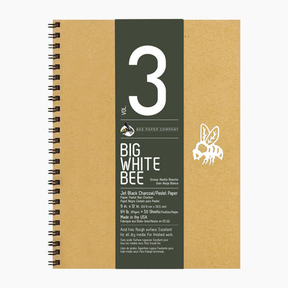 BEE-204 Series | Big White Bee Black Charcoal Journal