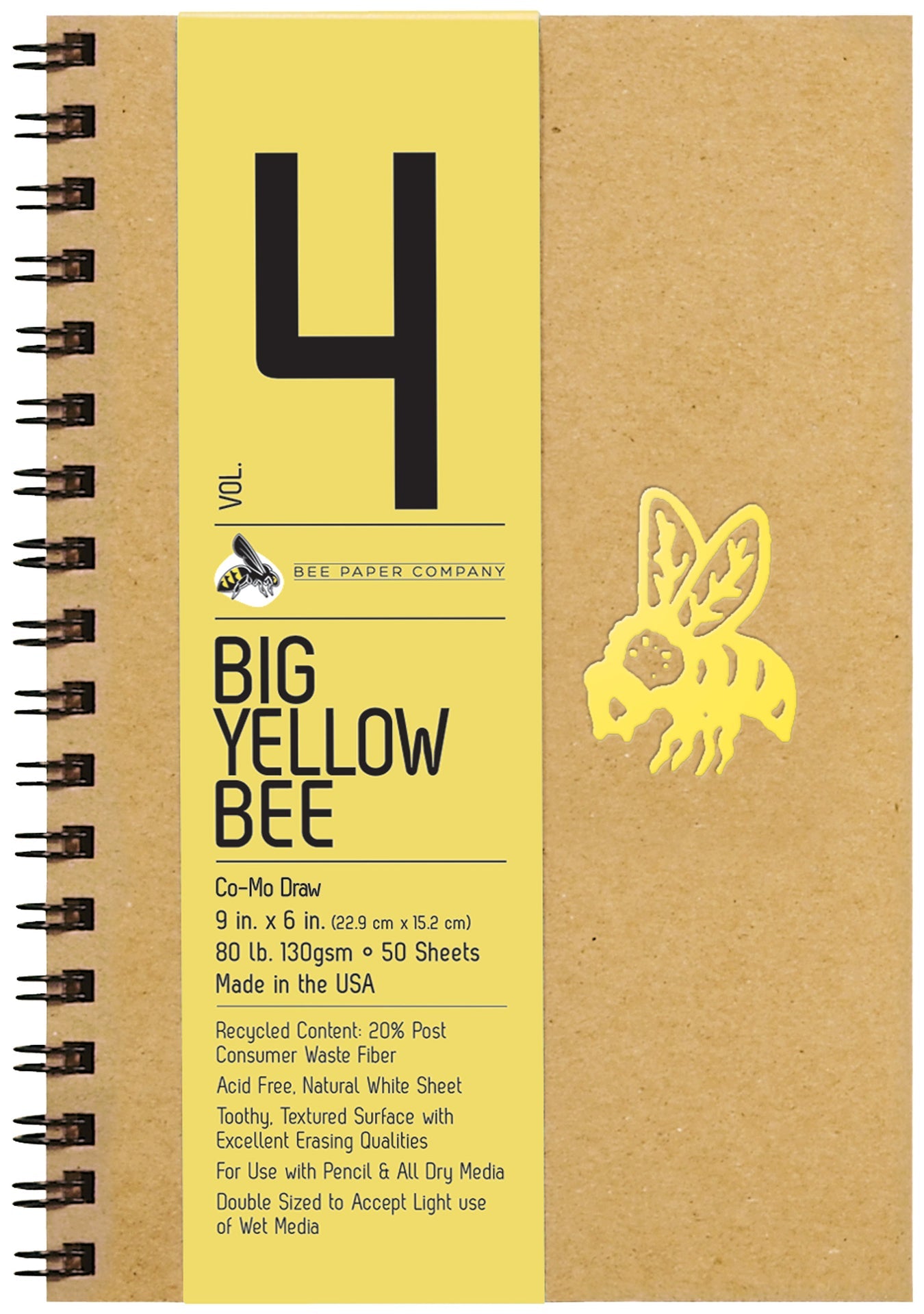 BEE-205 Series | Big Yellow Bee Co-Mo Heavyweight Sketch Journal