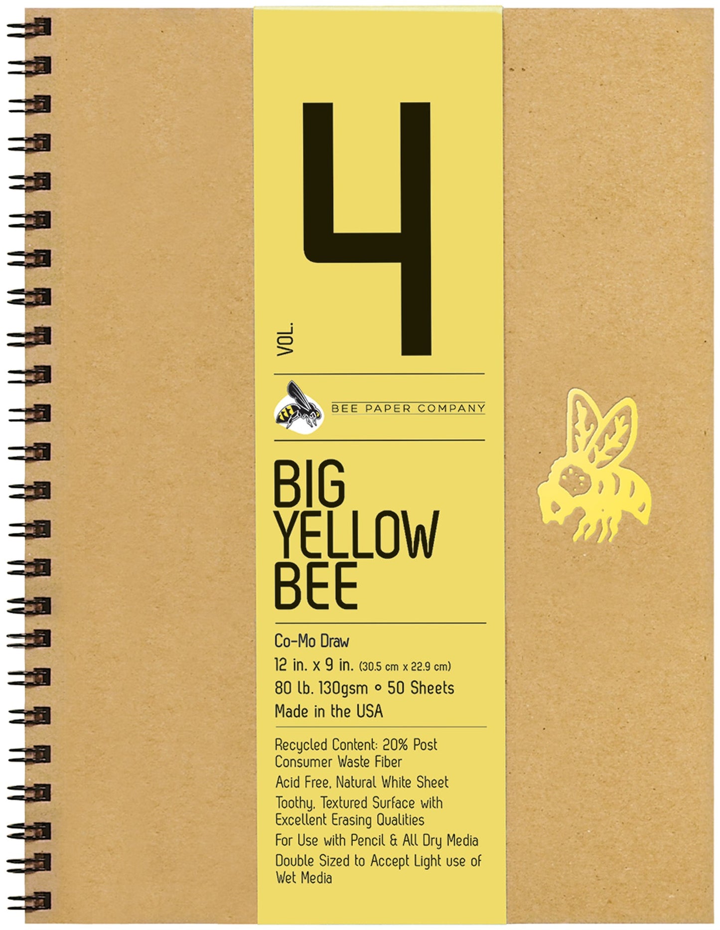 BEE-205 Series | Big Yellow Bee Co-Mo Heavyweight Sketch Journal