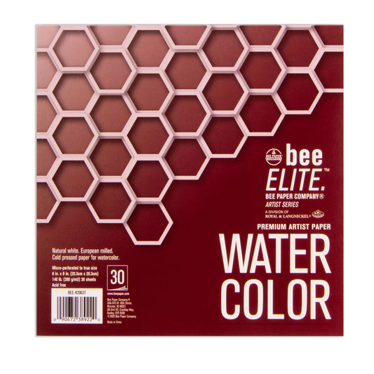 BEE-42063T | Bee Elite™ Watercolor Artist Pad 8" x 8"