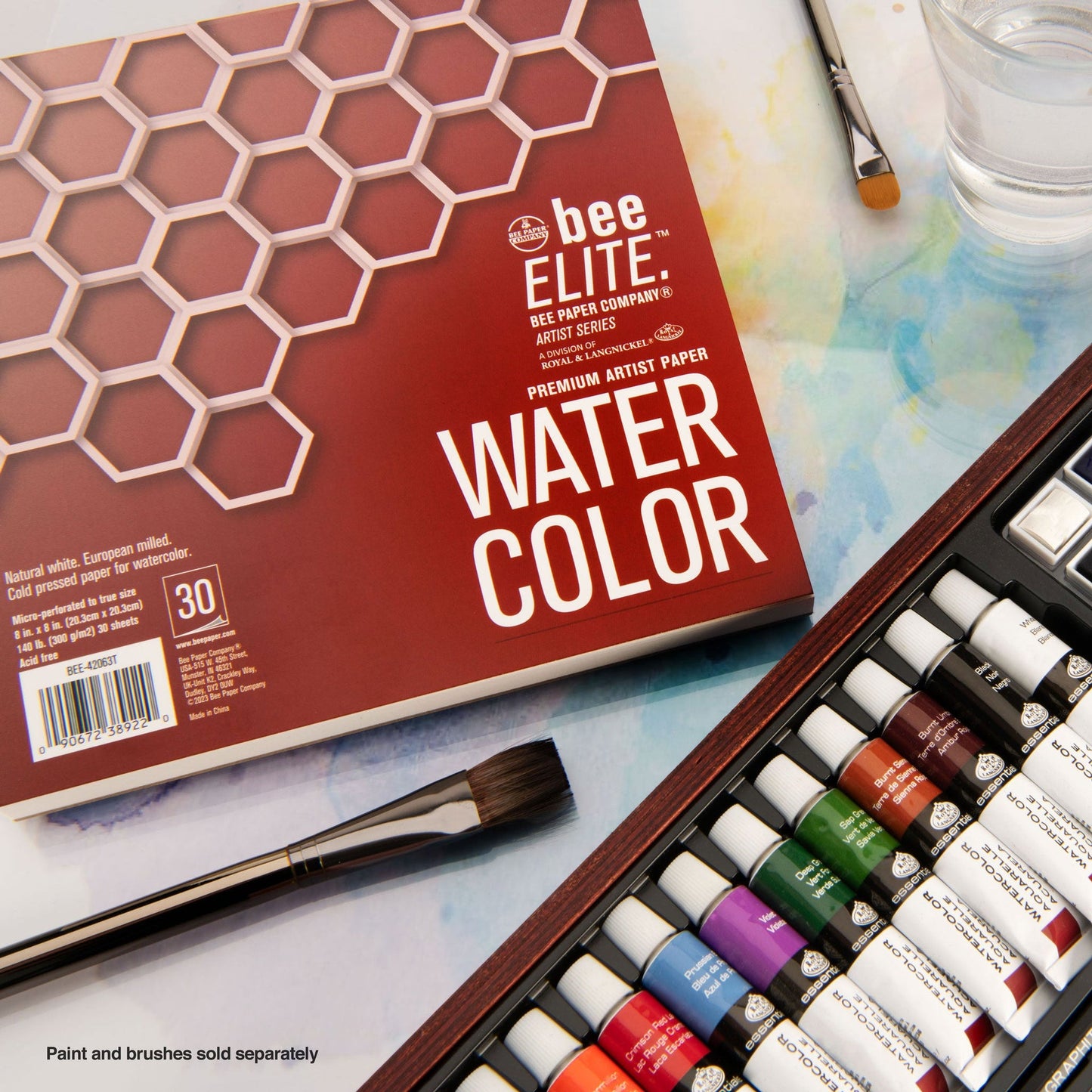 BEE-42063T | Bee Elite™ Watercolor Artist Pad 8" x 8"