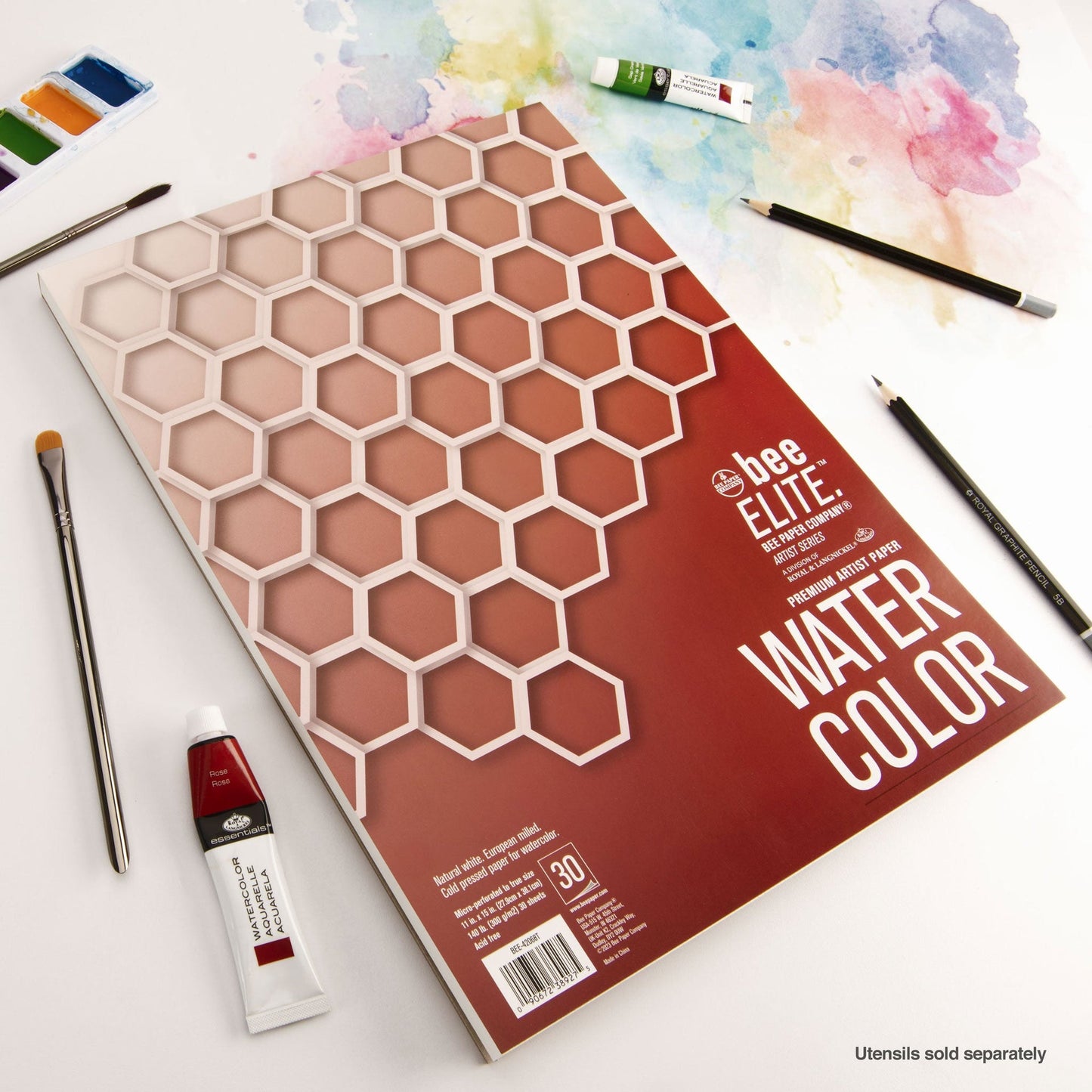 BEE-42068T | Bee Elite™ Watercolor Artist Pad 11" x 15"