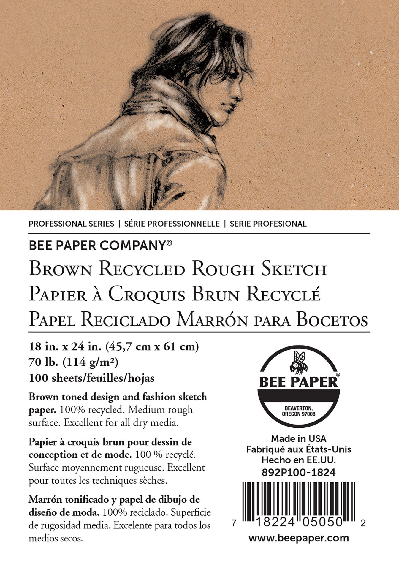 BEE-892 Series | Brown Bogus Recycled Rough Sketch Paper