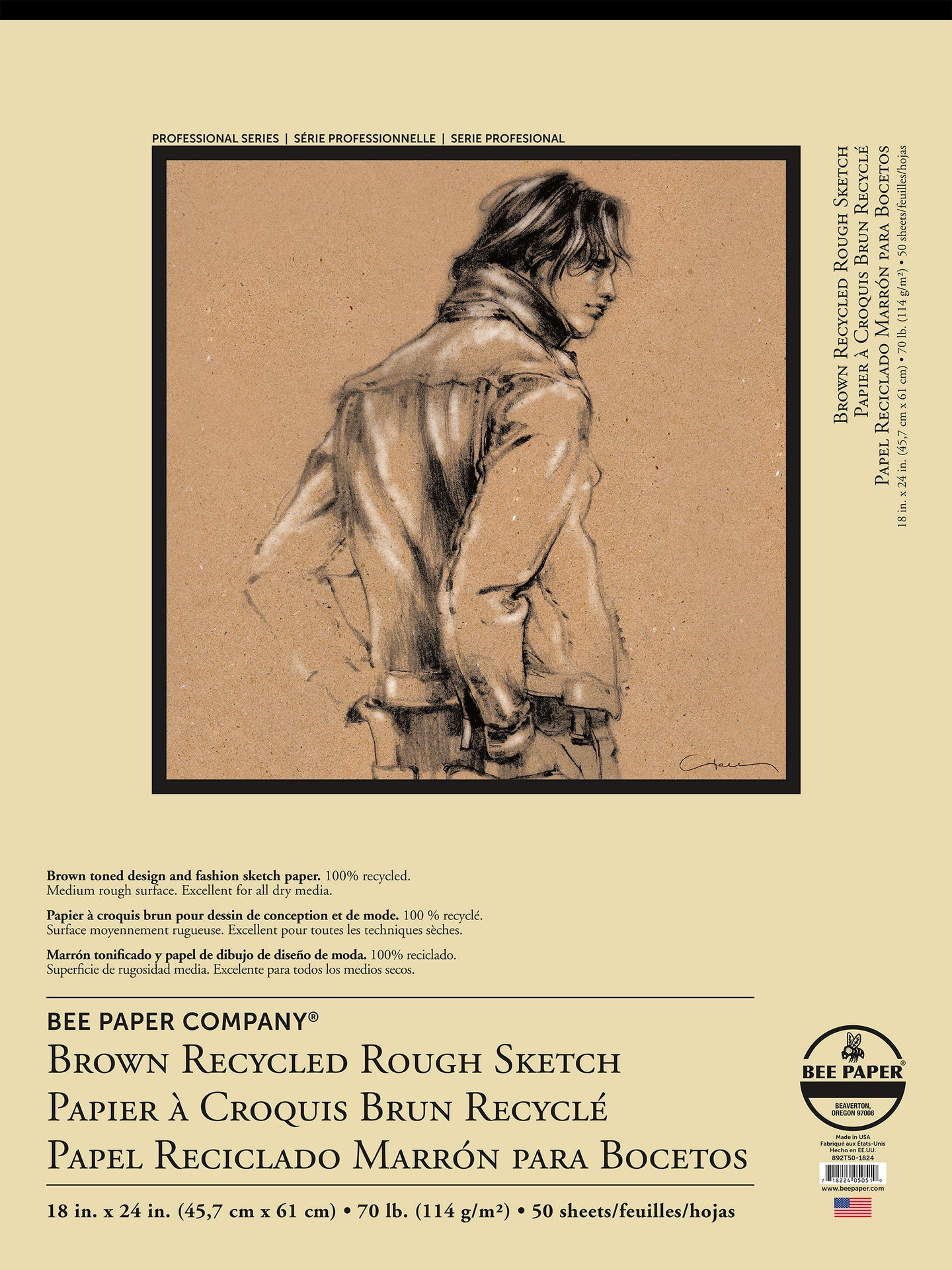 BEE-892 Series | Brown Bogus Recycled Rough Sketch Paper